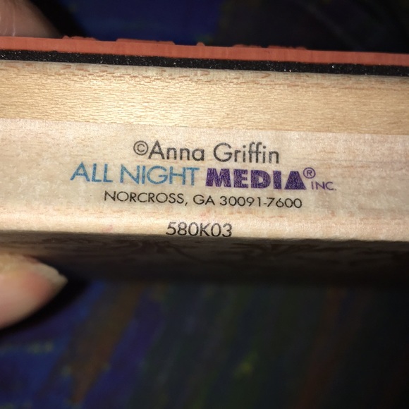 VTG Unused Ana Griffin Feathers Stamp 5”x4”x1” - Picture 4 of 5